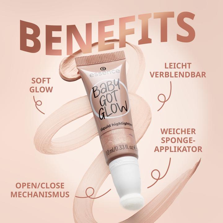 Produktbild essence Baby Got Glow liquid highlighter (10 Sassy in Silk, Highlighter)