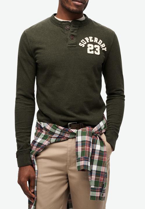 Produktbild Superdry Grandad-Oberteil im Vintage-Stil mit langen Ärmeln (S)
