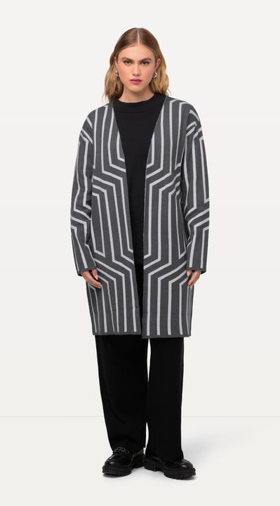 Produktbild Ulla Popken Strickjacke, Grafikmuster, V-Aussschnitt, Langarm (46, 48)