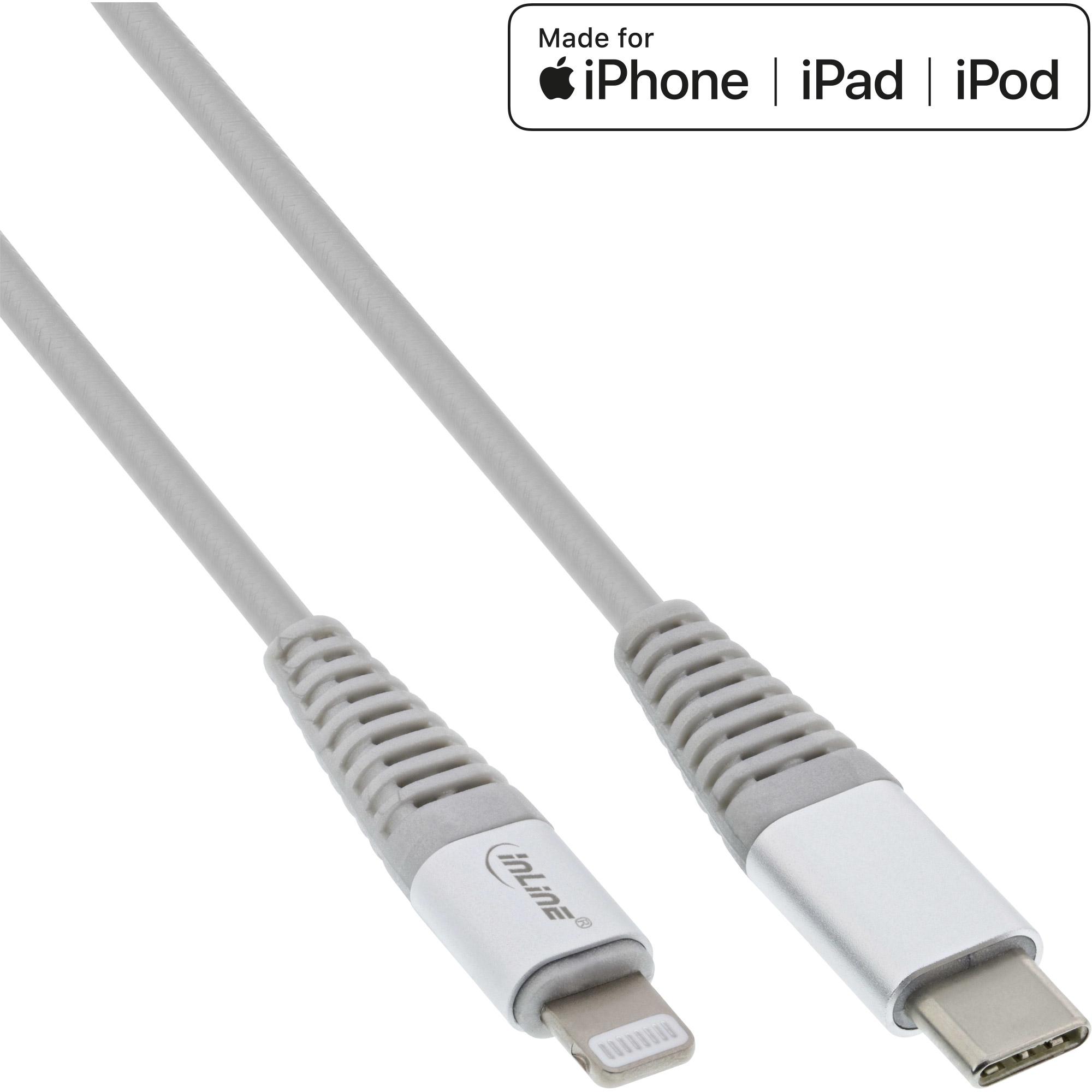 InLine USB C – Lightning (1 m, USB 2.0), USB Kabel