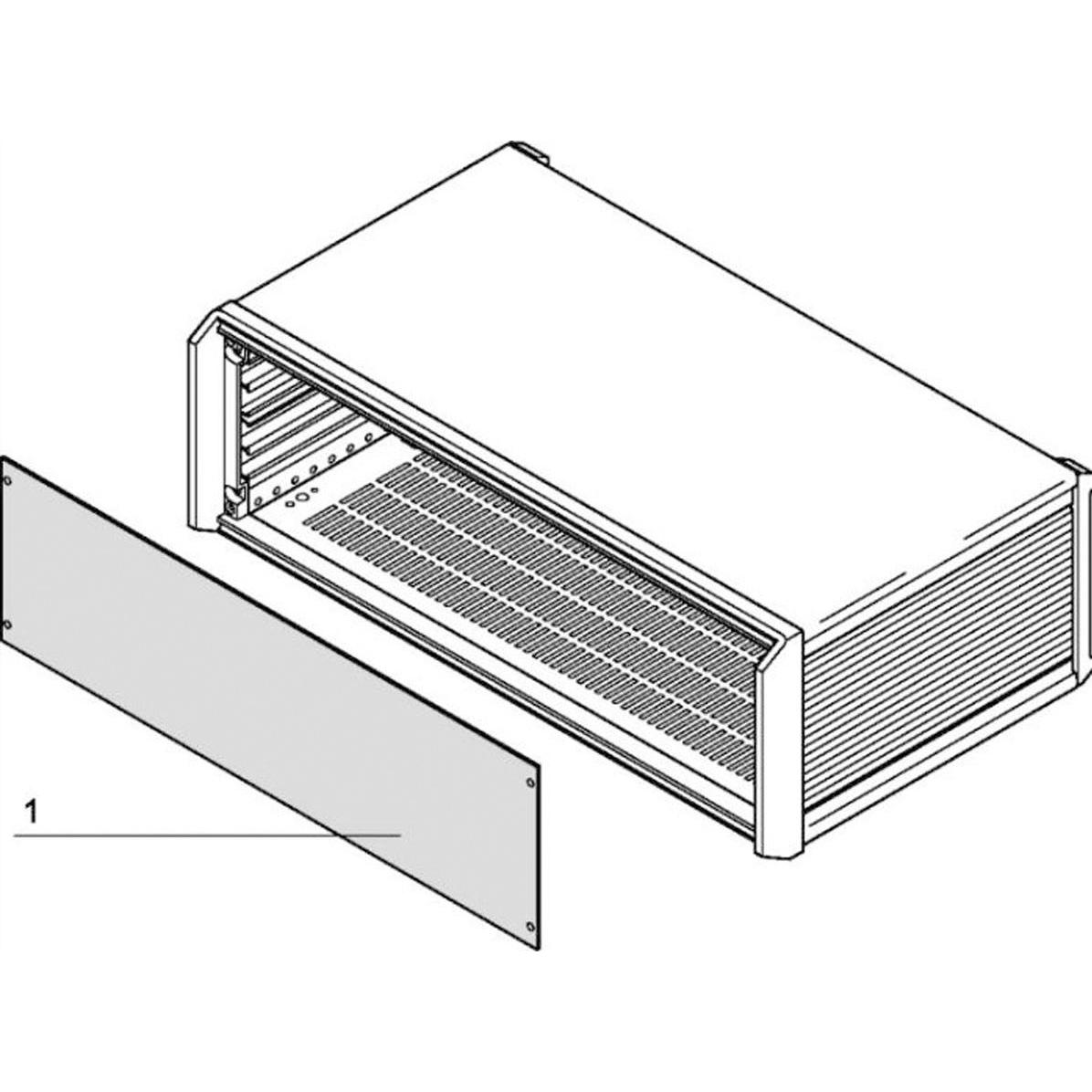 Schroff Pannello frontale, non schermato, da montare sul telaio dell'armadio - PIASTRA FRONTALE 3HE, Accessori per armadio rack