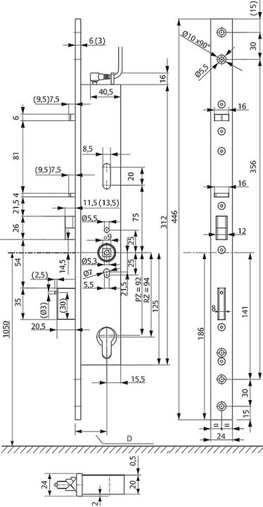 Produktbild effeff Selbstverriegelnde Schlösser mit Drückersteuerung OneSystem 80