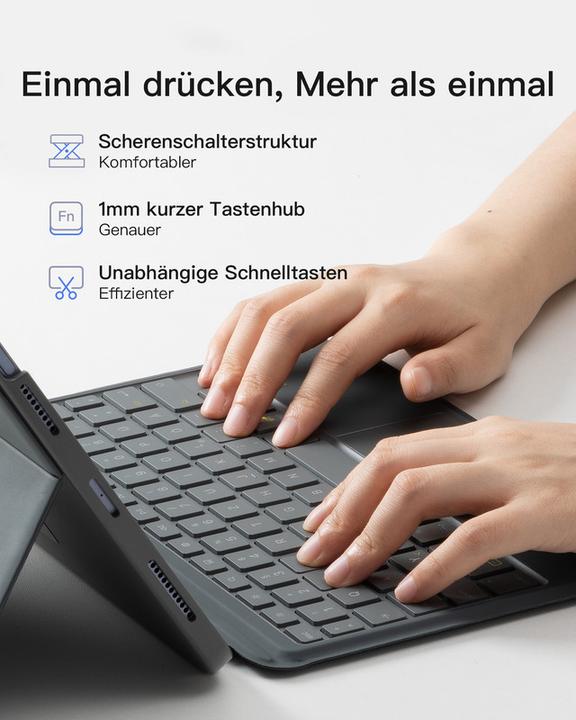 Produktbild Inateck Hülle mit Tastatur (DE, Apple iPad Air 11 2024)