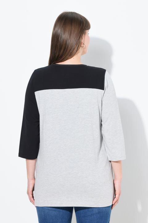 Produktbild Ulla Popken Shirt, Blüten, V-Ausschnitt, 3/4-Arm (50, 52)