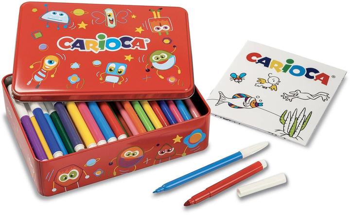 Produktbild Carioca Fasermaler Box mit Malbuch, Rot