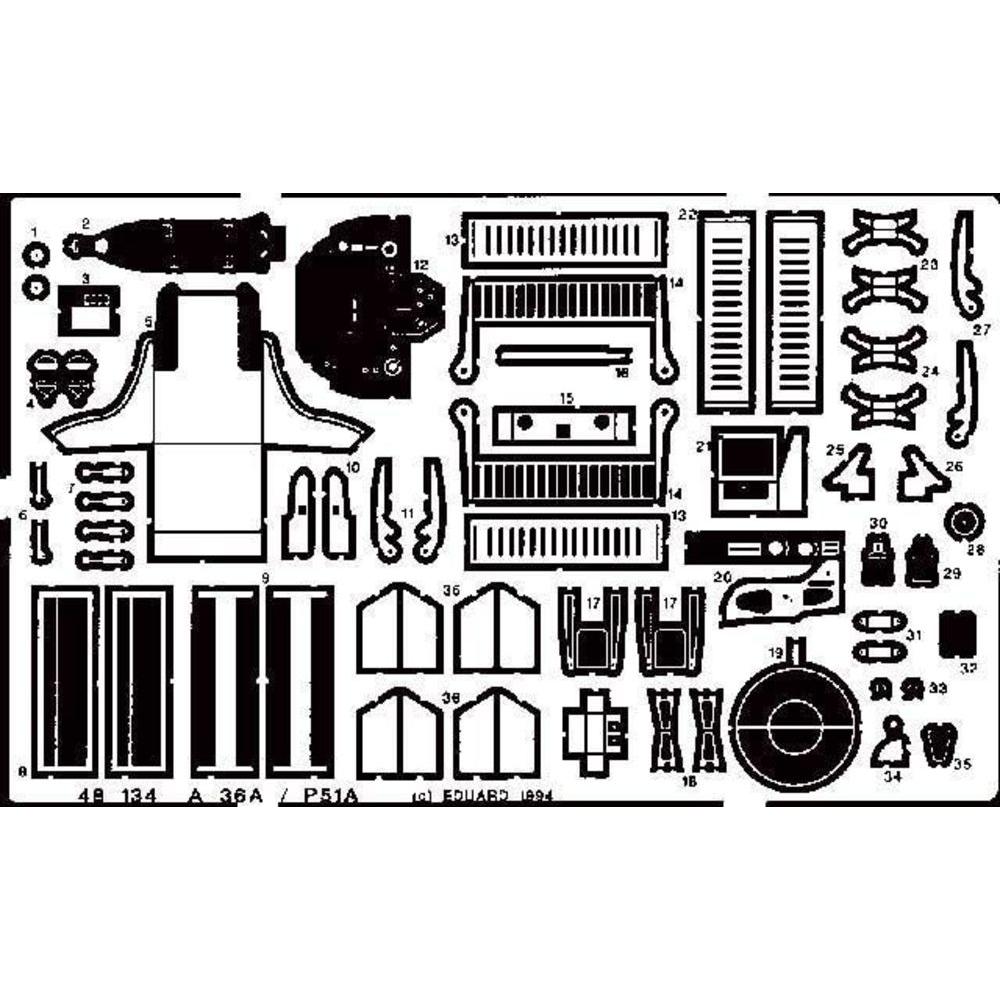 Eduard A-36 / P 51 für Accurate Miniatures Bausatz