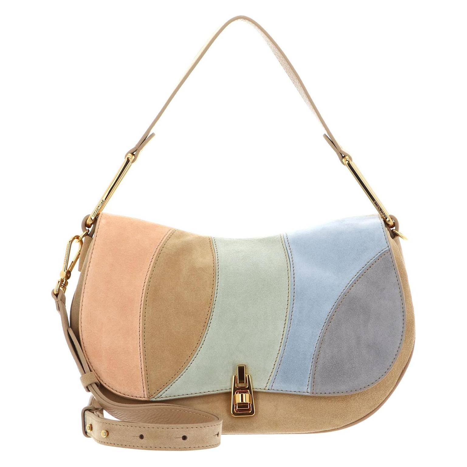 Coccinelle, Damen, Handtasche, Magie Handbag Suede Leather, Grün, Orange, Beige