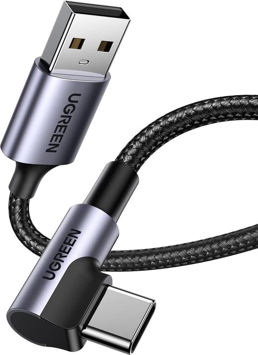 Image du produit Ugreen Câble de données USB-C coudé vers USB-A 2.0 A (2 m, USB 2.0, 18 W)