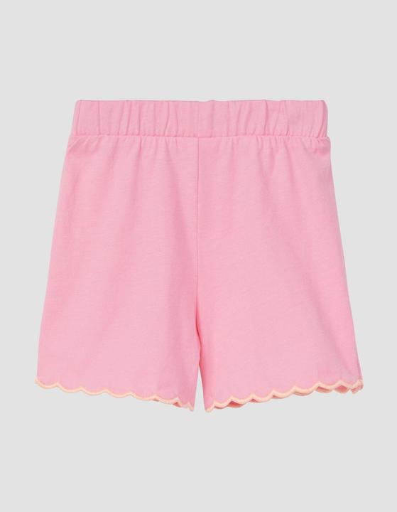 S.Oliver Leggins Baumwoll-Shorts mit Bogenkante und Elastikbund (80)