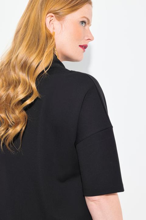 Produktbild Ulla Popken Sweatshirt, Oversized, Schalkragen, Halbarm (50, 52)