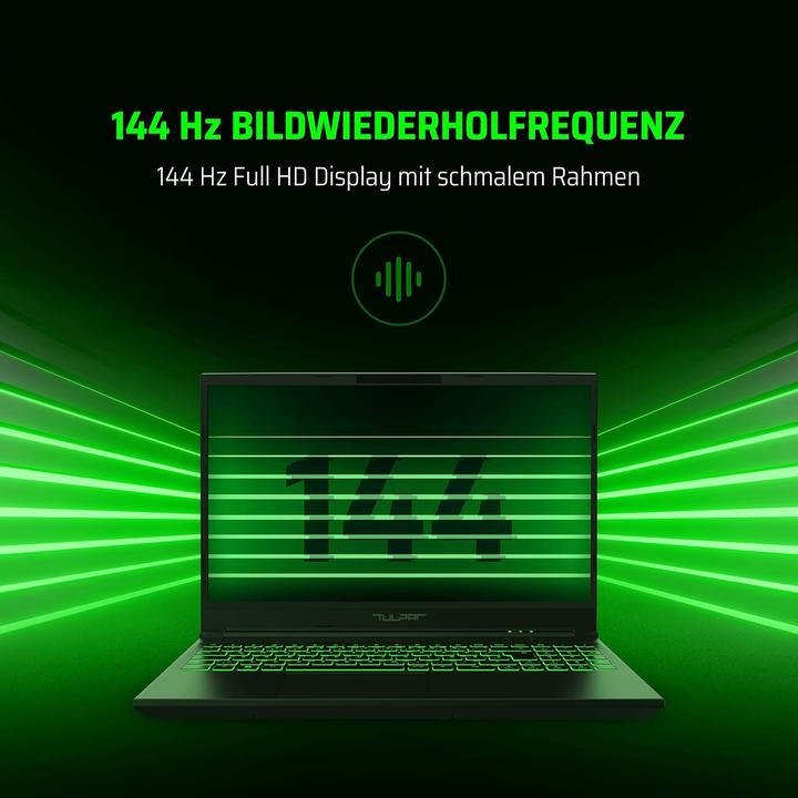 Immagine prodotto Tulpar Gaming Laptop A5 V19.2.9, 15,6" FHD 144Hz, Intel i5, RTX 3050Ti (15.60", 500 GB, 16 GB, DE, Intel Core i5-12500H)