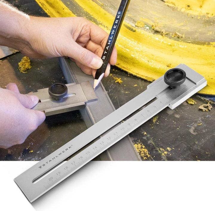 Actual product image Stahlwerk Coating gauge with 200 mm measuring range and 0.1 mm vernier made of stainless steel (20 cm)