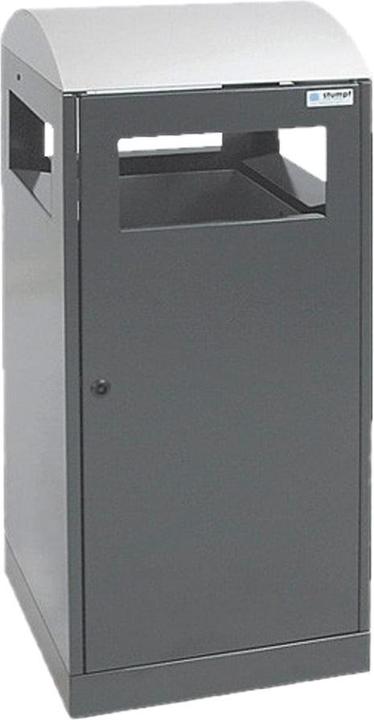 Waste collector for outdoor areas, capacity 90 l, charcoal. (90 l)