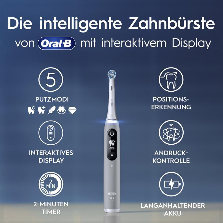 Image du produit Oral-B Elektrische Zahnbürste iO Series6 Grey Opal (Brosse à dents oscillo-rotative)