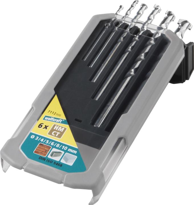 Produktbild wolfcraft 1 Steinbohrer-Set HM 6-tlg. ø3-10mm (10 mm, 3 mm, 4 mm, 5 mm, 6 mm, 8 mm)