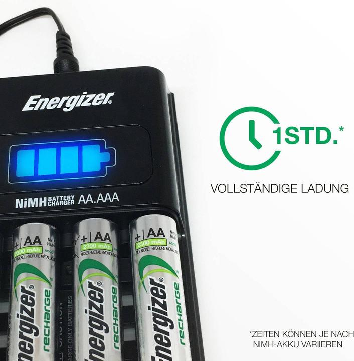 Immagine prodotto Energizer Ricarica 1 ora (4 pz., AA, AAA, 2300 mAh, Batteria + Caricabatterie)