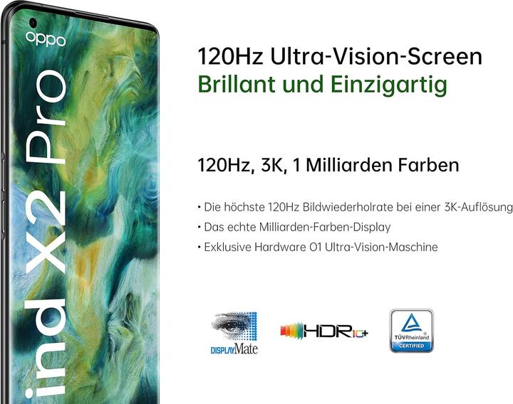 Image du produit OPPO Find X2 Pro (512 Go, Orange, 6.70", SIM simple, 5G)