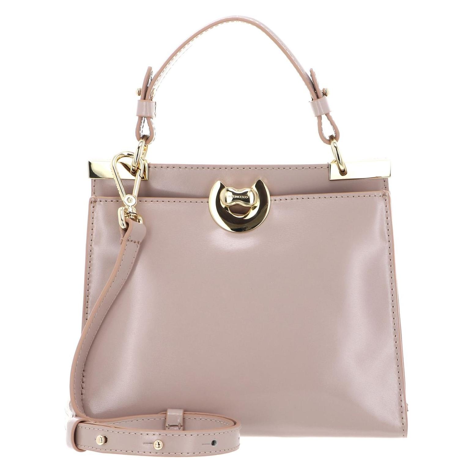 Coccinelle, Damen, Handtasche, Binxie Handbag Shiny Calf Leather, Beige