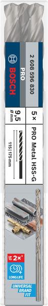 Produktbild Bosch Professional Zubehör PRO Metal HSS-G Spiralbohrer, 9,5 x 115 x 175 mm (9.5 mm)