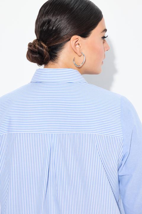 Immagine prodotto Ulla Popken Blusa con effetto patchwork, collo da camicia e polsini fluo (54)