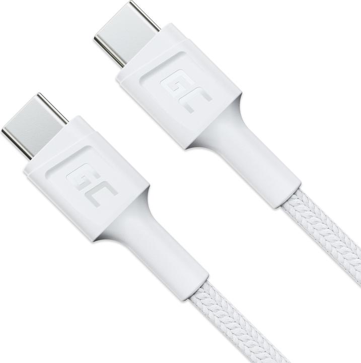 Image du produit GreenCell KAB USB-C (ST-ST) 2m Green Cell Blanc (2 m, USB 3.0, 60 W)