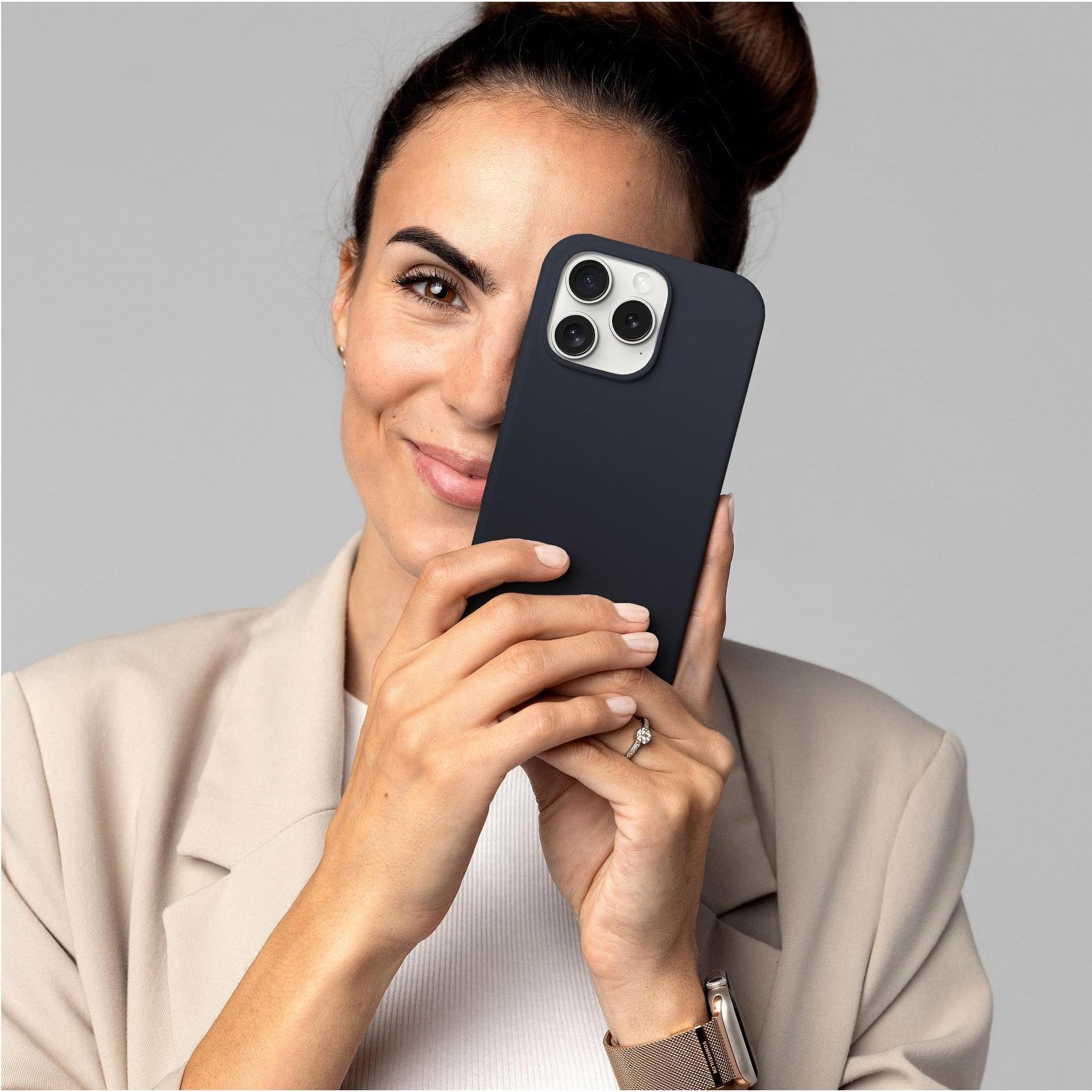 Thumbnail - Vonmählen Soft Silicone Case for iPhone 16 Pro Max Navy (Apple iPhone 16 Pro Max), Smartphone Hülle, Blau