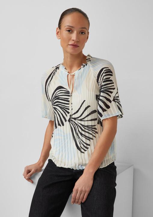 Immagine prodotto s.Oliver Bluse Festliche Chiffon-Bluse mit Plissee und Rüschen (48)