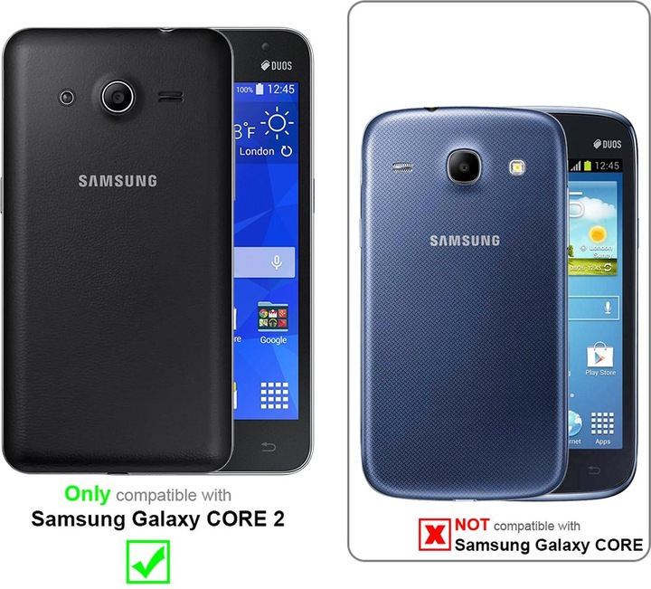 Actual product image Cadorabo Flip Smooth Cover (Samsung Galaxy Core 2)