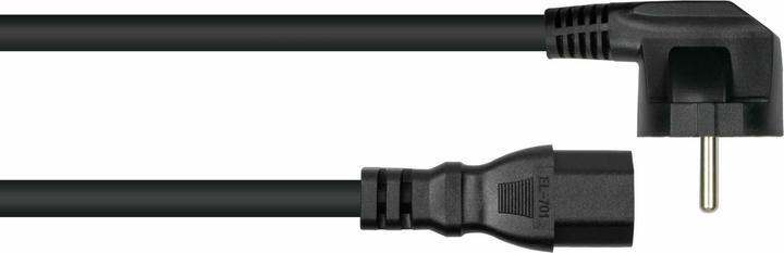 Image du produit Kabelmeister Fiche de contact de mise à la terre du câble de réseau type E+F (filetage à 90°) pour la prise de (0.50 m)