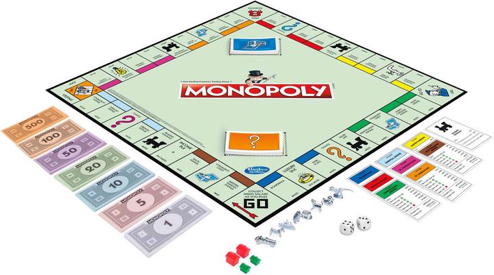 Actual product image Hasbro Gaming Monopoly Classic (French, German, Italian, 2 - 6 Players)