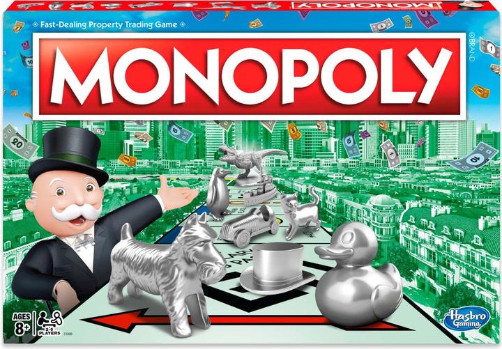 Actual product image Hasbro Gaming Monopoly Classic (French, German, Italian, 2 - 6 Players)