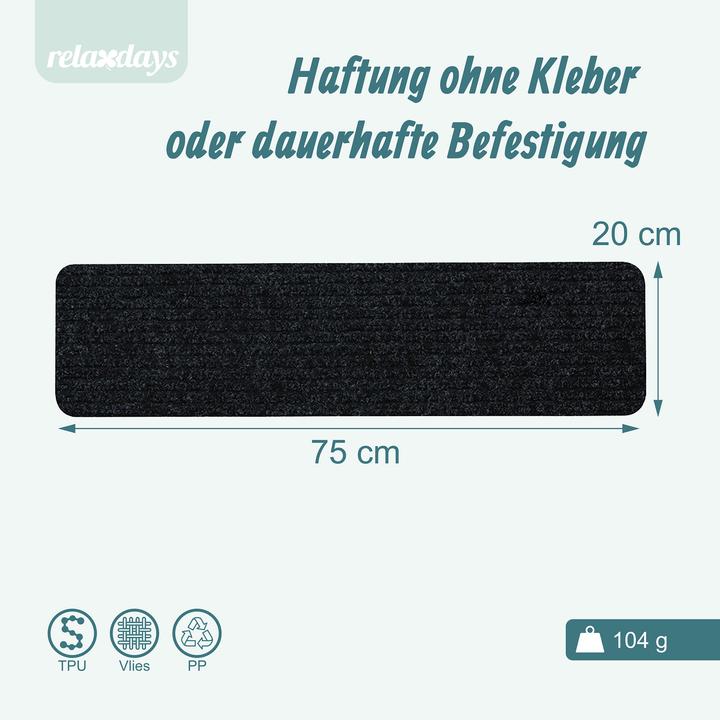 Image du produit Relaxdays 16 tapis-escalier (20 x 75 cm)