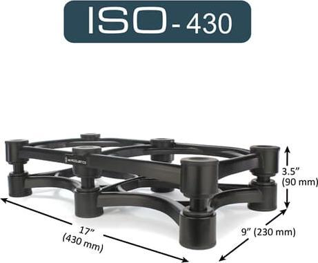 Actual product image Isoacoustics ISO-430 isolatie statief voor studiomonitor of gitaarversterker (Stand, Tiltable)
