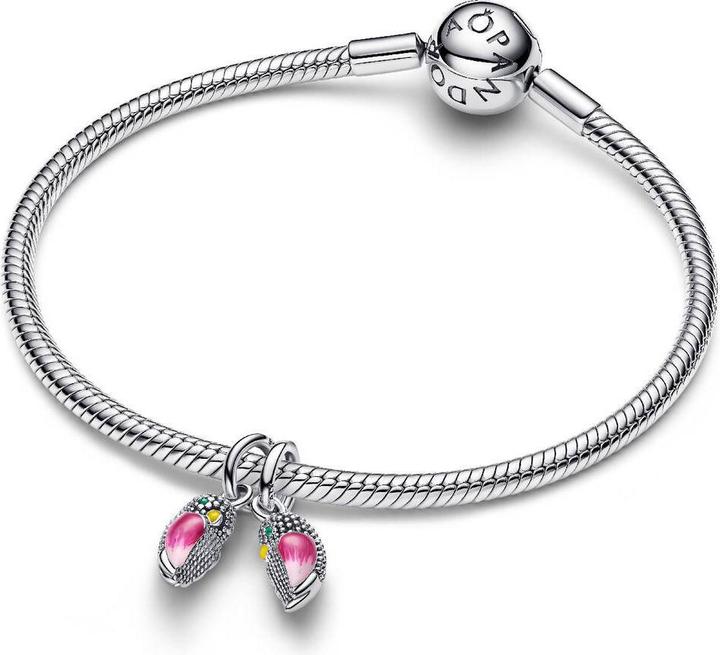 Image du produit Pandora Love Birds Splittable Dangle Charm (Argent 925, Argent massif 925, Émail)