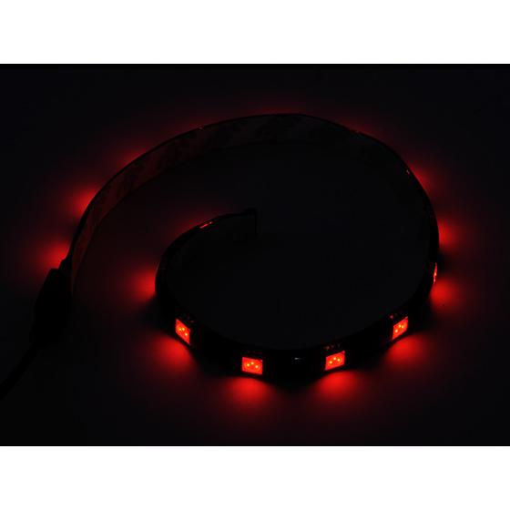 Silverstone SST-LS01R - LED Strip Lichtstreifen für Modding von PC Gehäusen, rot, 30cm, 15LEDs (Rot), Modding Beleuchtun...