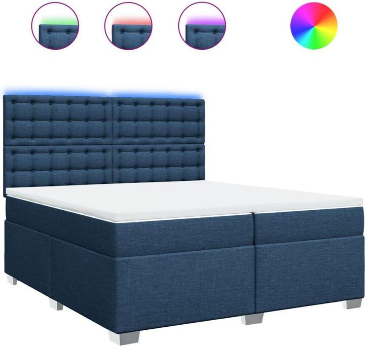 Produktbild vidaXL Bo x springbett mit Matratze 200 x 200 cm Stoff (200 x 200 cm)