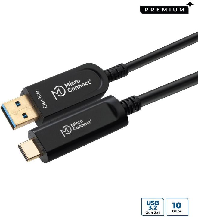 Actual product image MicroConnect USB A - USB Type C (10 m, USB 3.2 Gen 2)