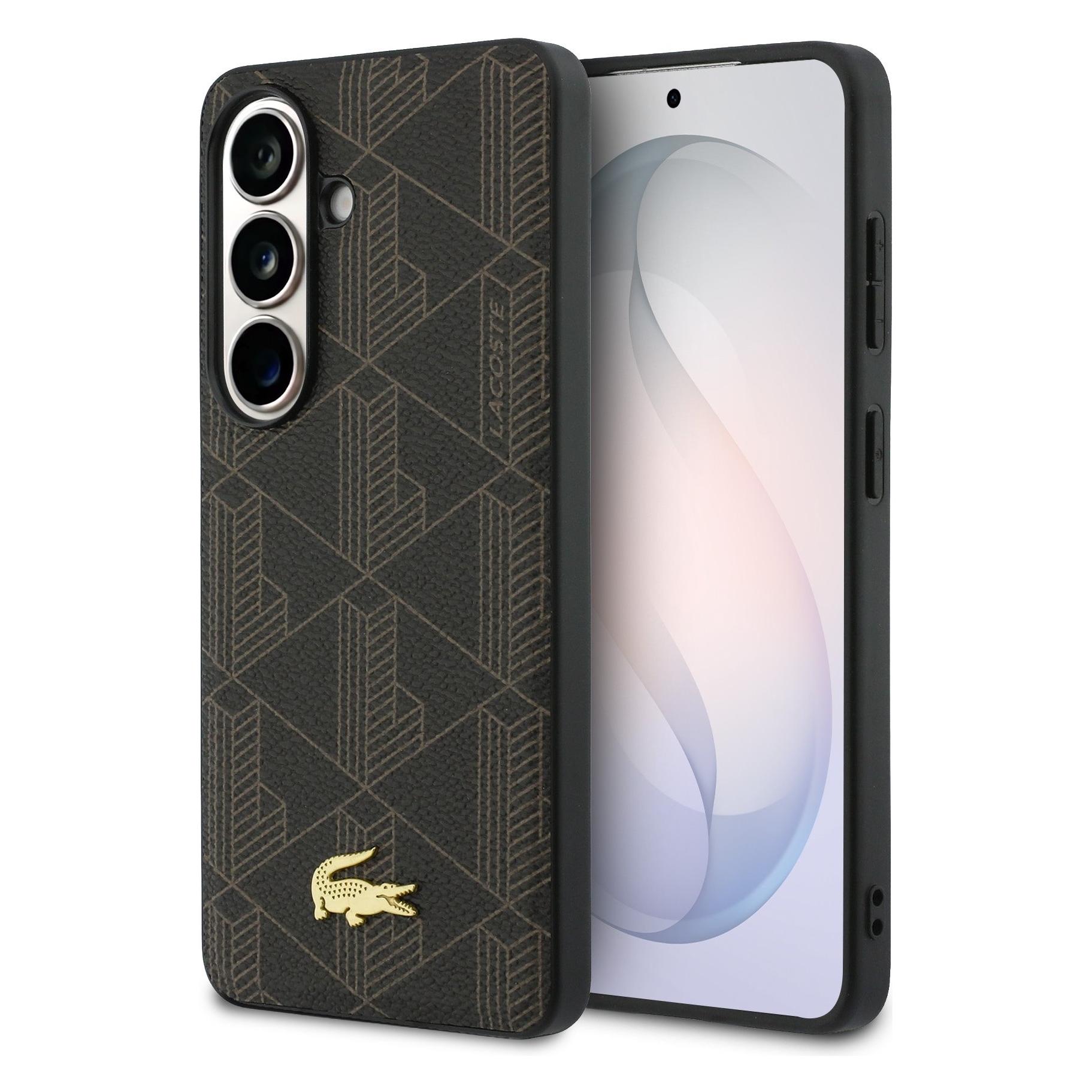Lacoste Case Pvc Monogram The Blend MagSafe For Samsung Galaxy S26 Brown (Samsung Galaxy S26), Smartphone Hülle, Braun