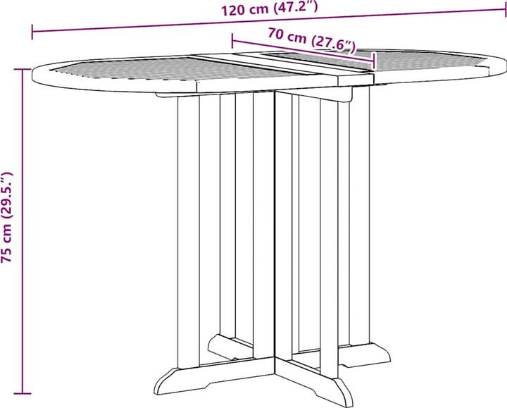 Actual product image vidaXL Tatiiana (120 cm)