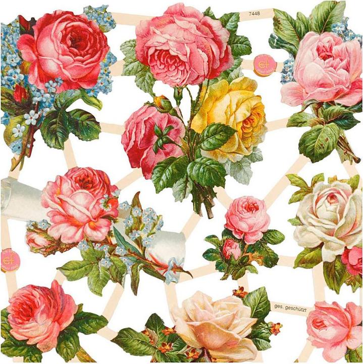 Image du produit Creativ Company Tableaux brillants vintage "Roses (1 x)