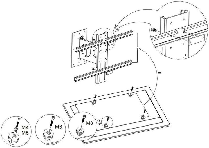 Actual product image Multibrackets Flexarm II Black (Wall, 40 kg, 26" - 32")