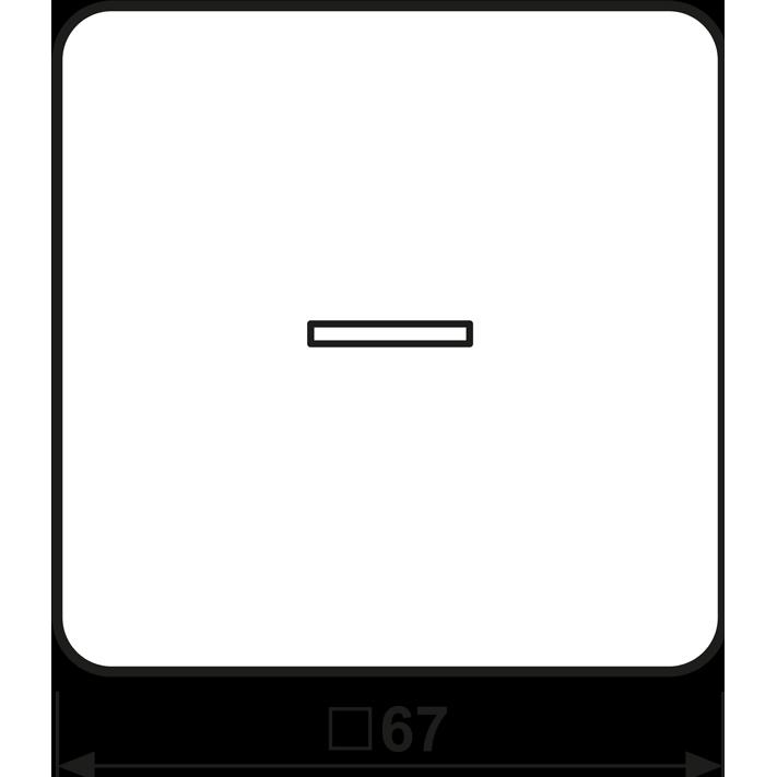 JUNG Kontrollwippe Schalter CD gr glz CD590KO5TGR, Taster + Schalter, Grau