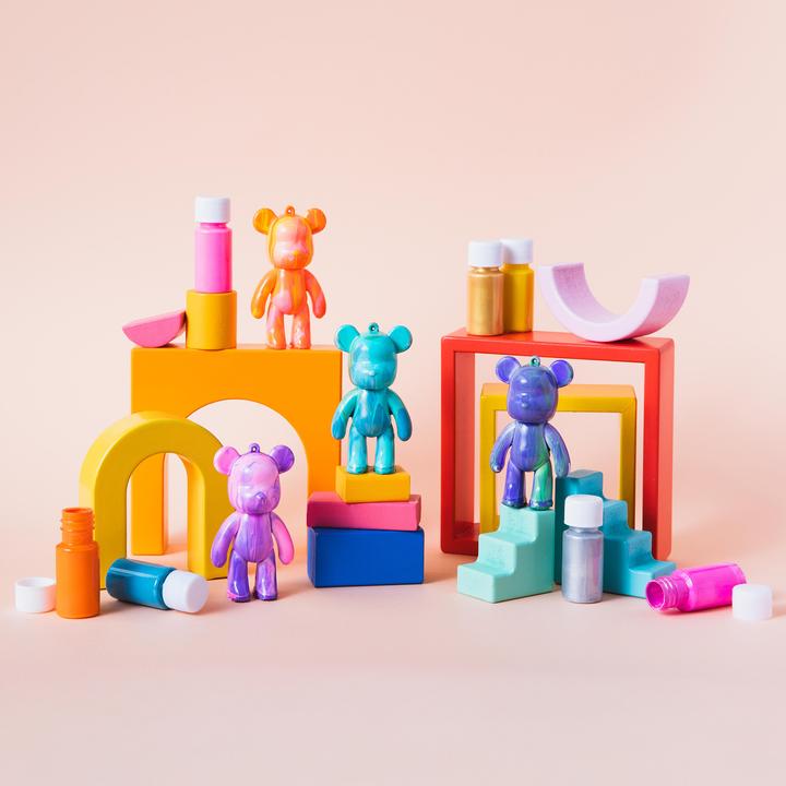 Produktbild Pour Palz DIY Mini Paint Bear w/keychain, ast.4, CDU