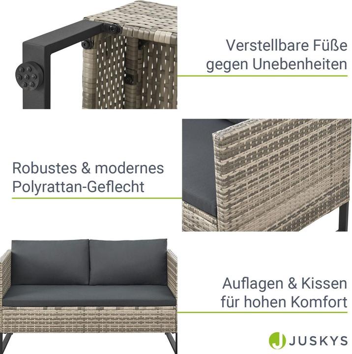 Produktbild Juskys Polyrattan Lounge