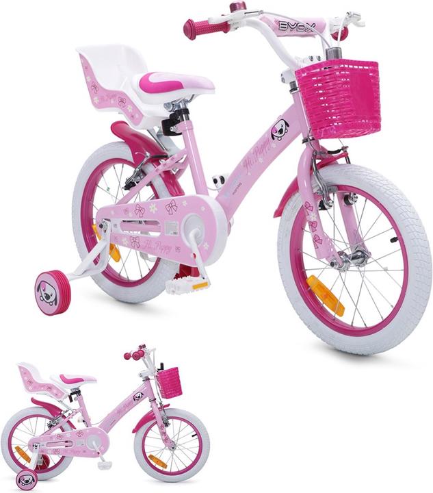 Byox Kinderfahrrad 16 Zoll Puppy rosa (16")