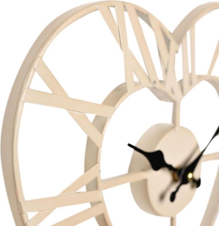 Actual product image Hestia Metal Heart Shape Wall Clock 34.5cm (345 cm)