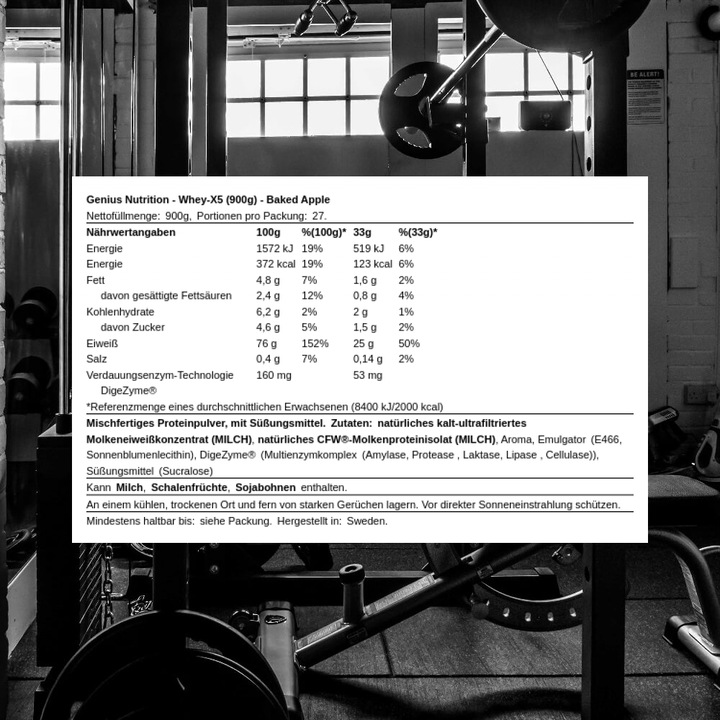 Actual product image Genius Nutrition Whey-X5 (Baked apple, 900.90 g)