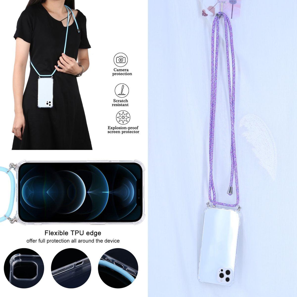 Thumbnail - König Design Hülle Handy Schutz für Apple iPhone 13 Pro Case Cover Tasche Etui Bumper Violett, Handykette, Violett