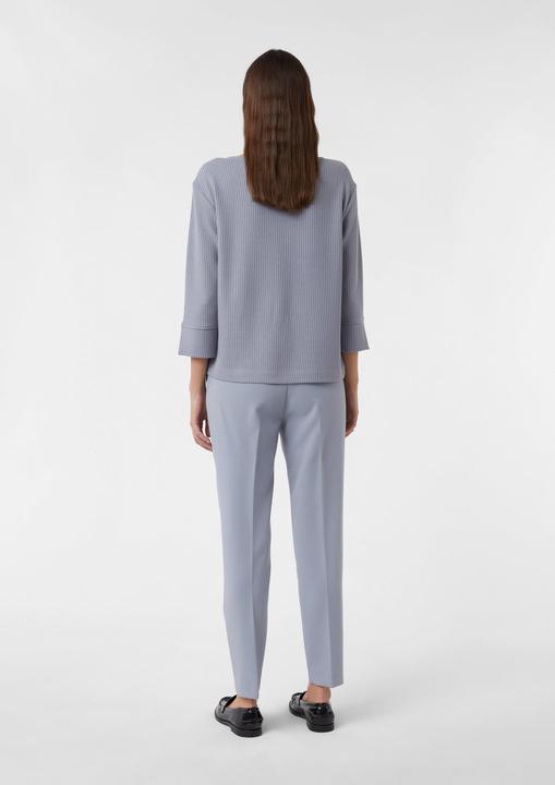 Produktbild Comma Sweatshirt Strukturiertes Sweatshirt mit 3/4-Ärmeln und U-Boot-Ausschnitt (46)