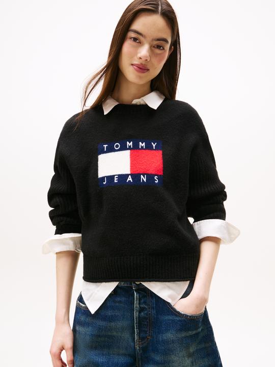 Produktbild Tommy Jeans Tjw Melange Flag Sweater Rib Ext (XL)